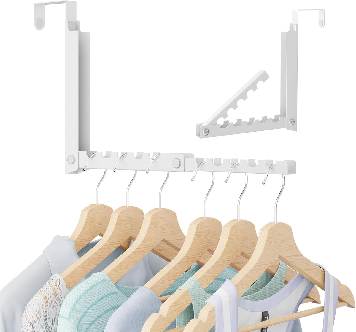 Foldable Over the Door Hooks, Over the Door Hanger for Space Saving
