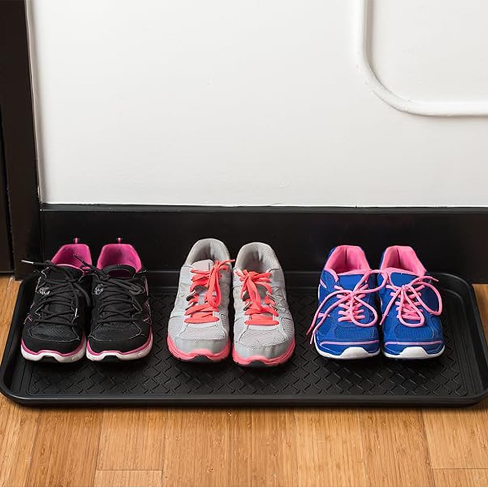 Finorder Boot & Shoe Trays, 2 Pack, 30" x 15" x 1.2", Gray