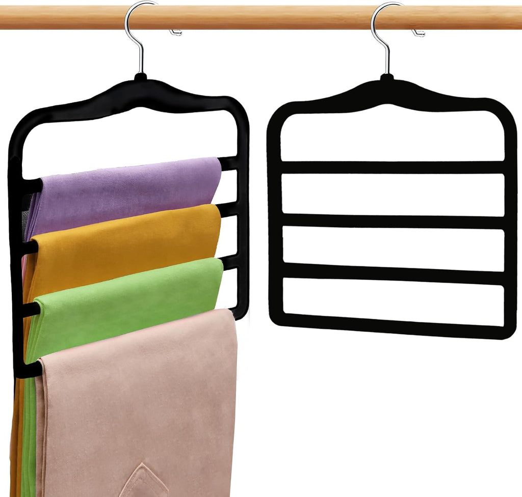 Closet Organizers and Storage, 2 Pack Pants-Hanger-Space-Saving