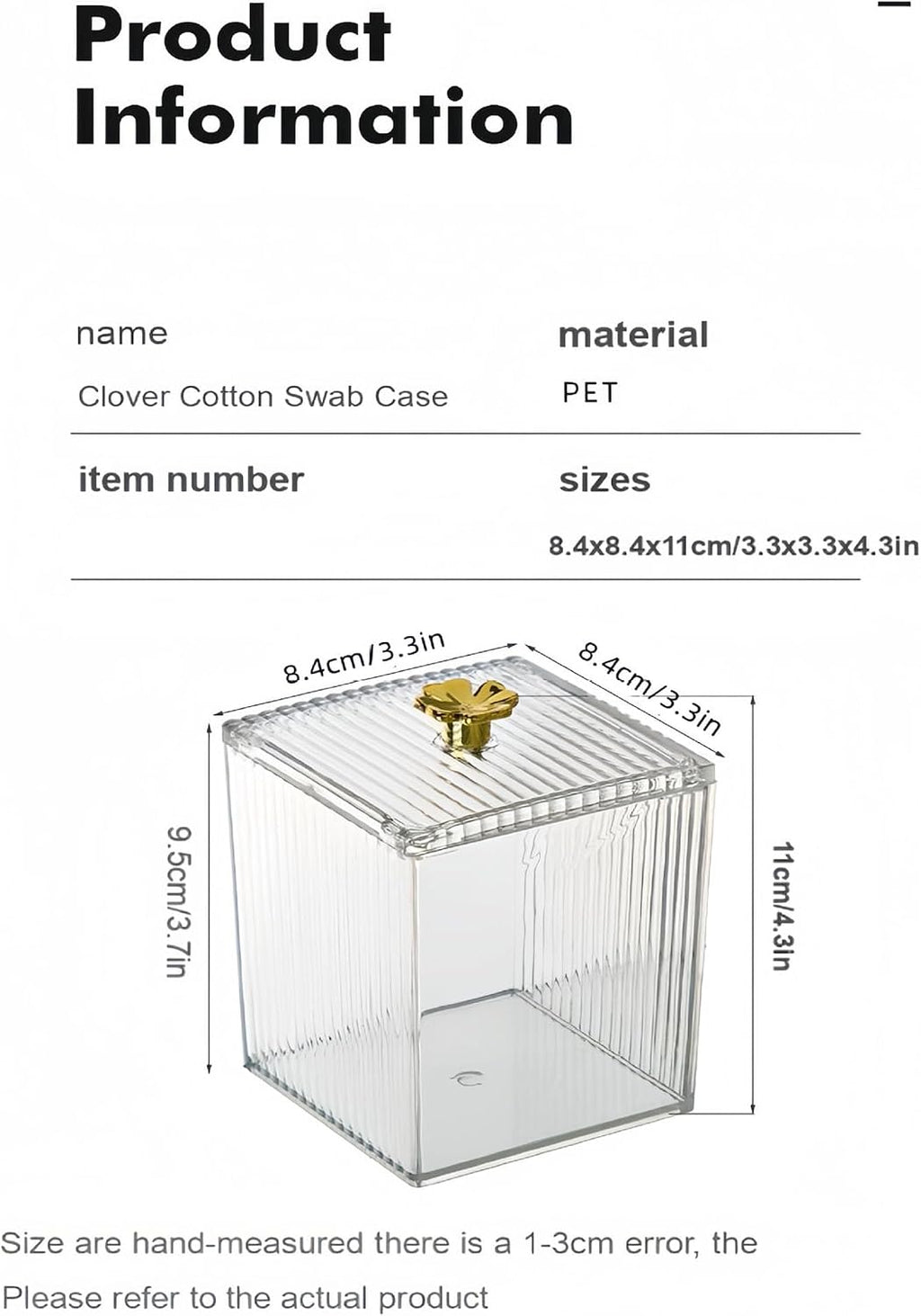 3 Pack Acrylic Qtip Holder Dispenser for Cotton Swabs Balls Pads Floss Picks, Bathroom Canister Storage Organizer, Acrylic Canister Apothecary Jar Set, Makeup Storage Organizer