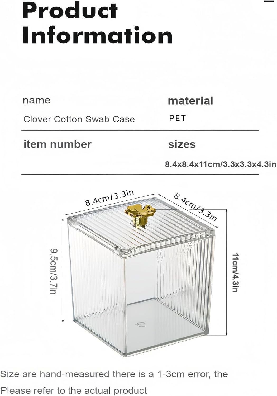 3 Pack Acrylic Qtip Holder Dispenser for Cotton Swabs Balls Pads Floss Picks, Bathroom Canister Storage Organizer, Acrylic Canister Apothecary Jar Set, Makeup Storage Organizer