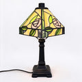 Tiffany Style Lamp Hand-Made Pink Rose Stained Glass Table Lamps