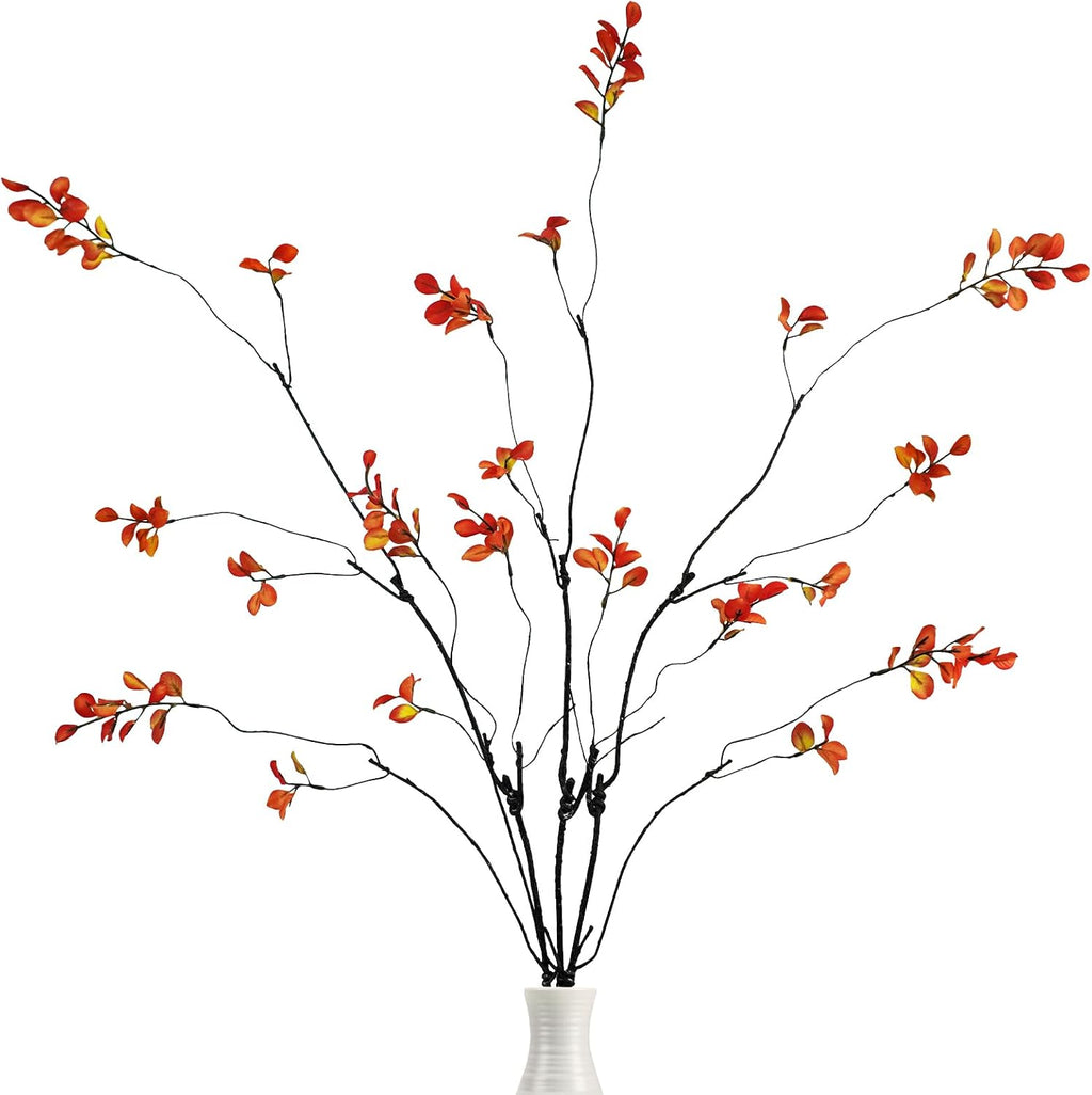 Krissing 3 Pcs Artificial Fall Greenery Stems for Vases, 37'' Tall
