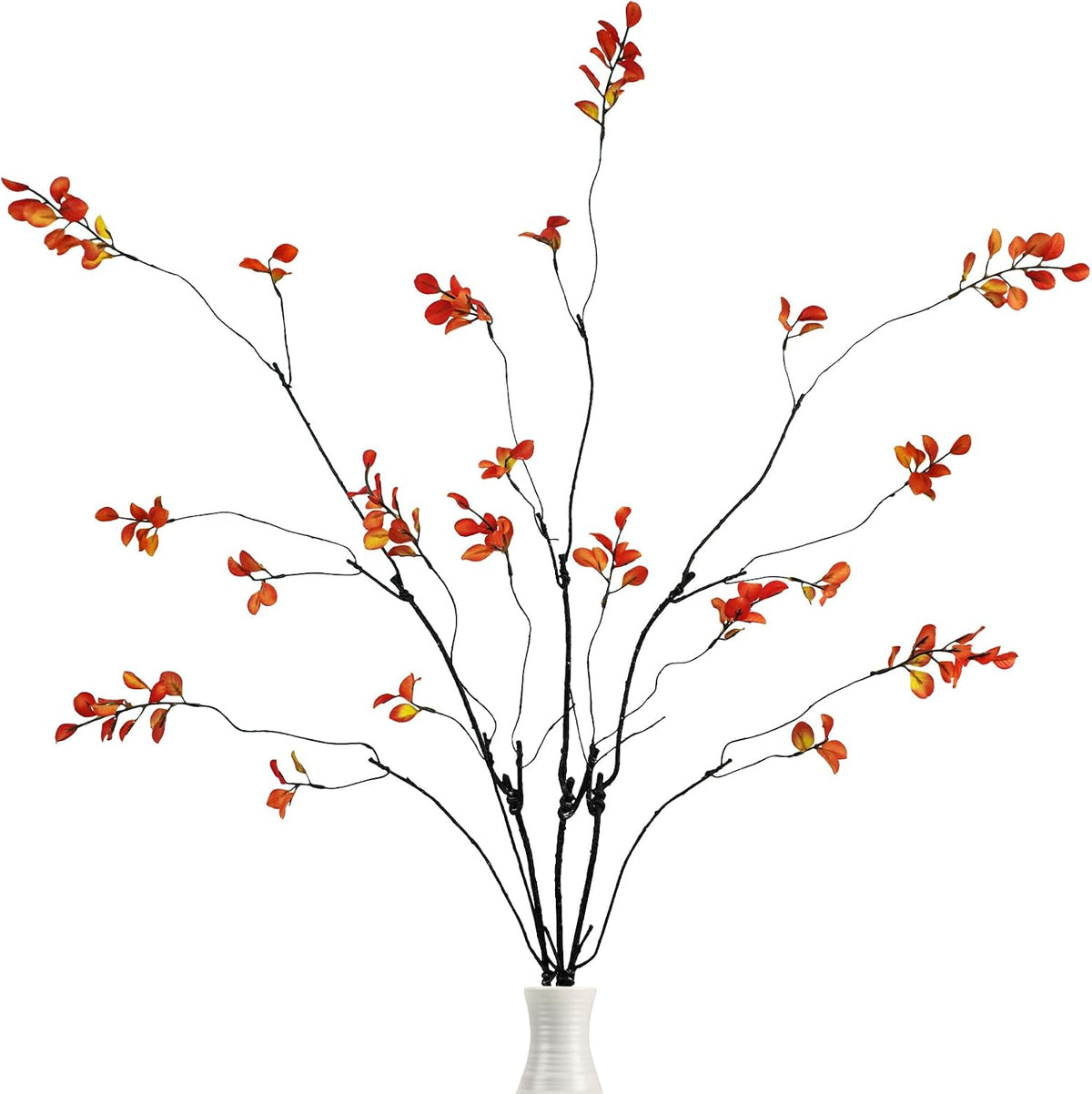 Krissing 3 Pcs Artificial Fall Greenery Stems for Vases, 37'' Tall