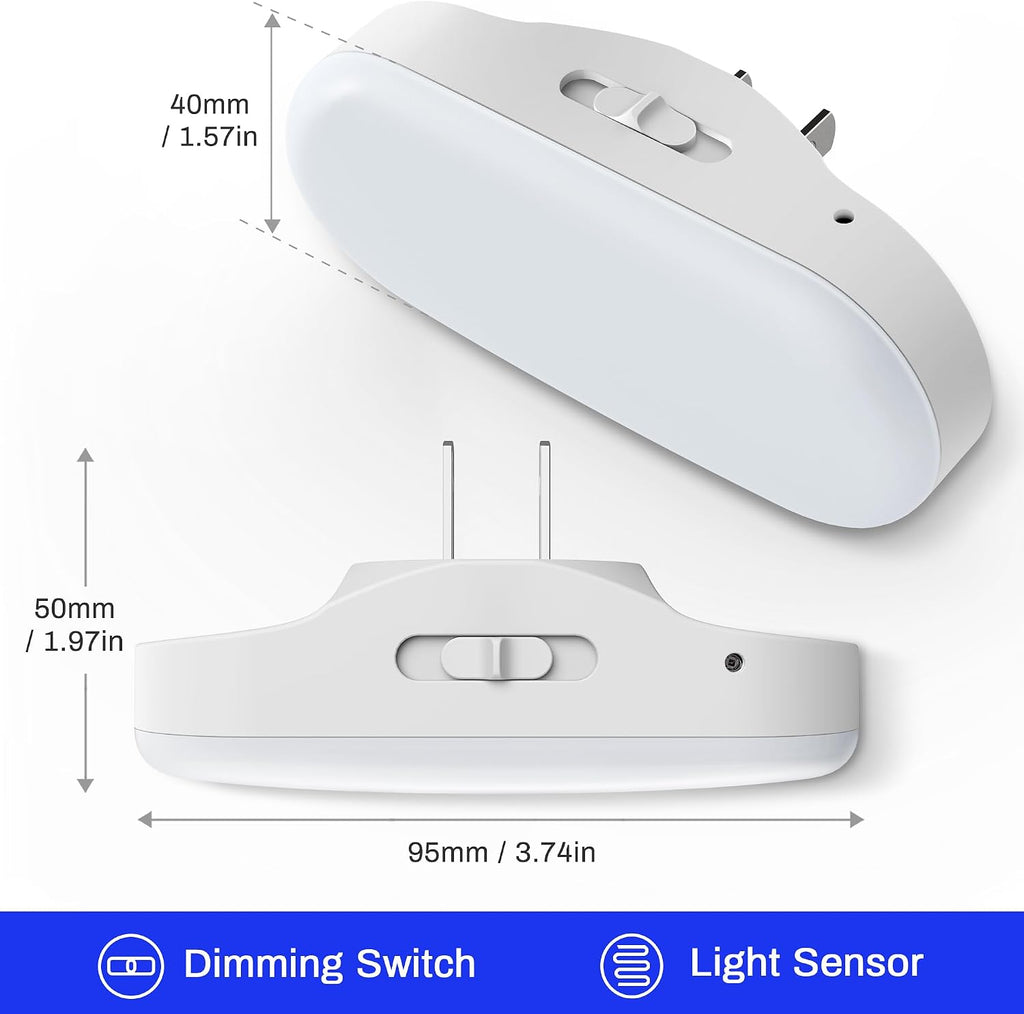 DORESshop Blue Night Lights Plug into Wall with Dusk to Dawn Sensor