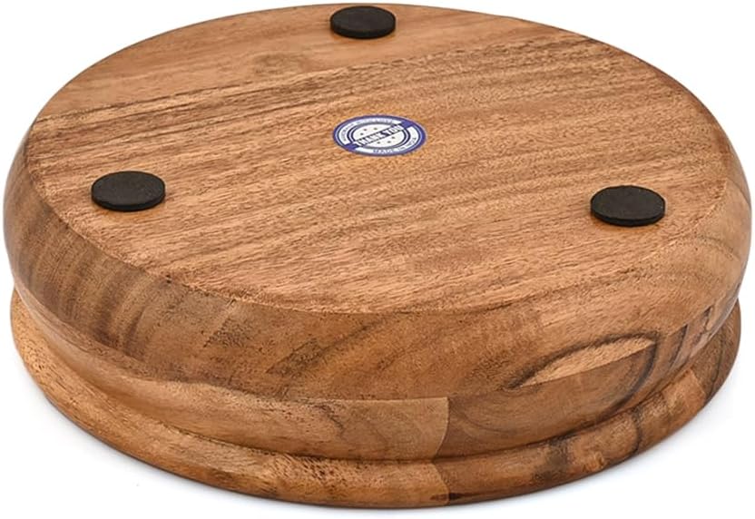 Decorative Bowl Acacia Wood Wooden Catchall Bowl for Entryway, Coffee Table, or Kitchen Counter (8" x 8" x 2.5")