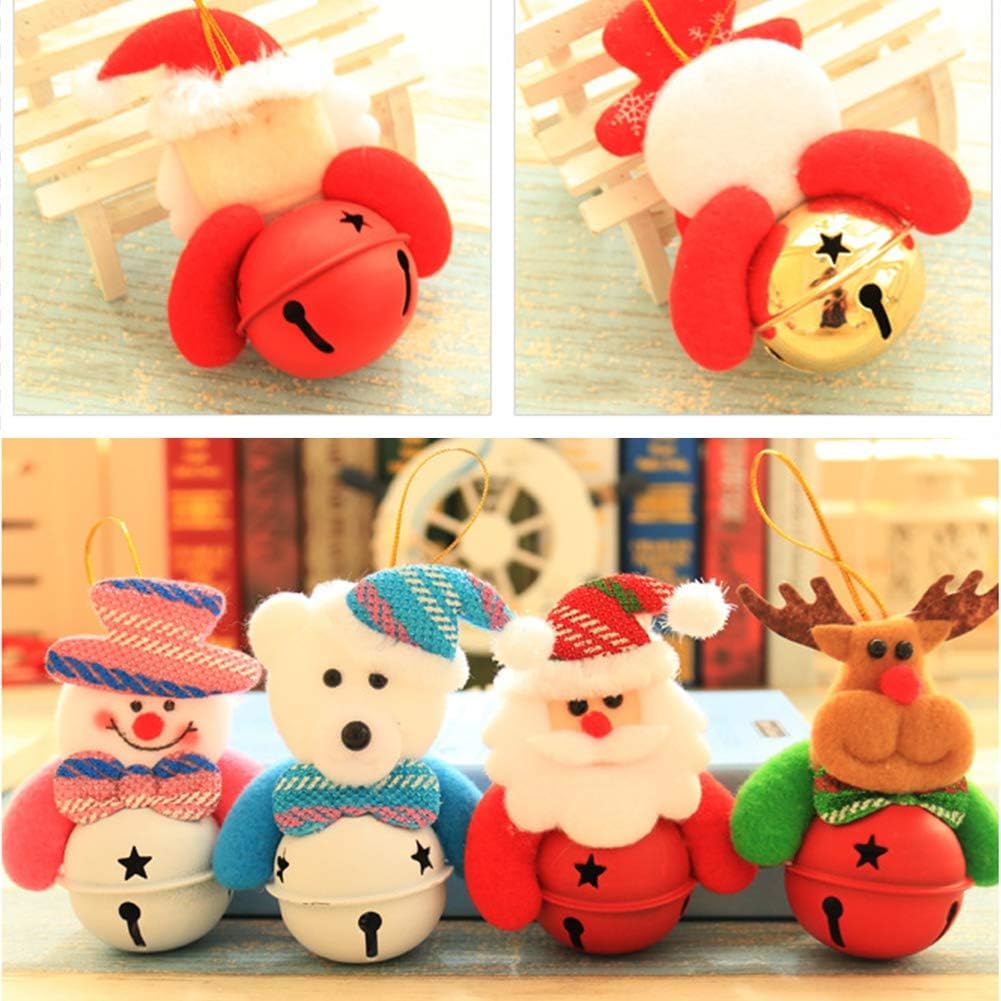 Happy Trees Christmas Tree Plush Ornaments, Set of 8 Hanging Decorations