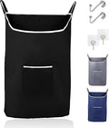 TFLC X-Large Hanging Laundry Hamper bag, 20x3.75x31", Black-XL