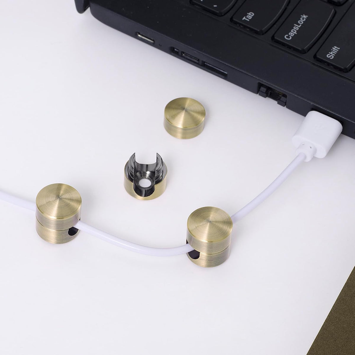 3pcs Cable Anchors for Desk, 0.63x0.67in, Antique Copper