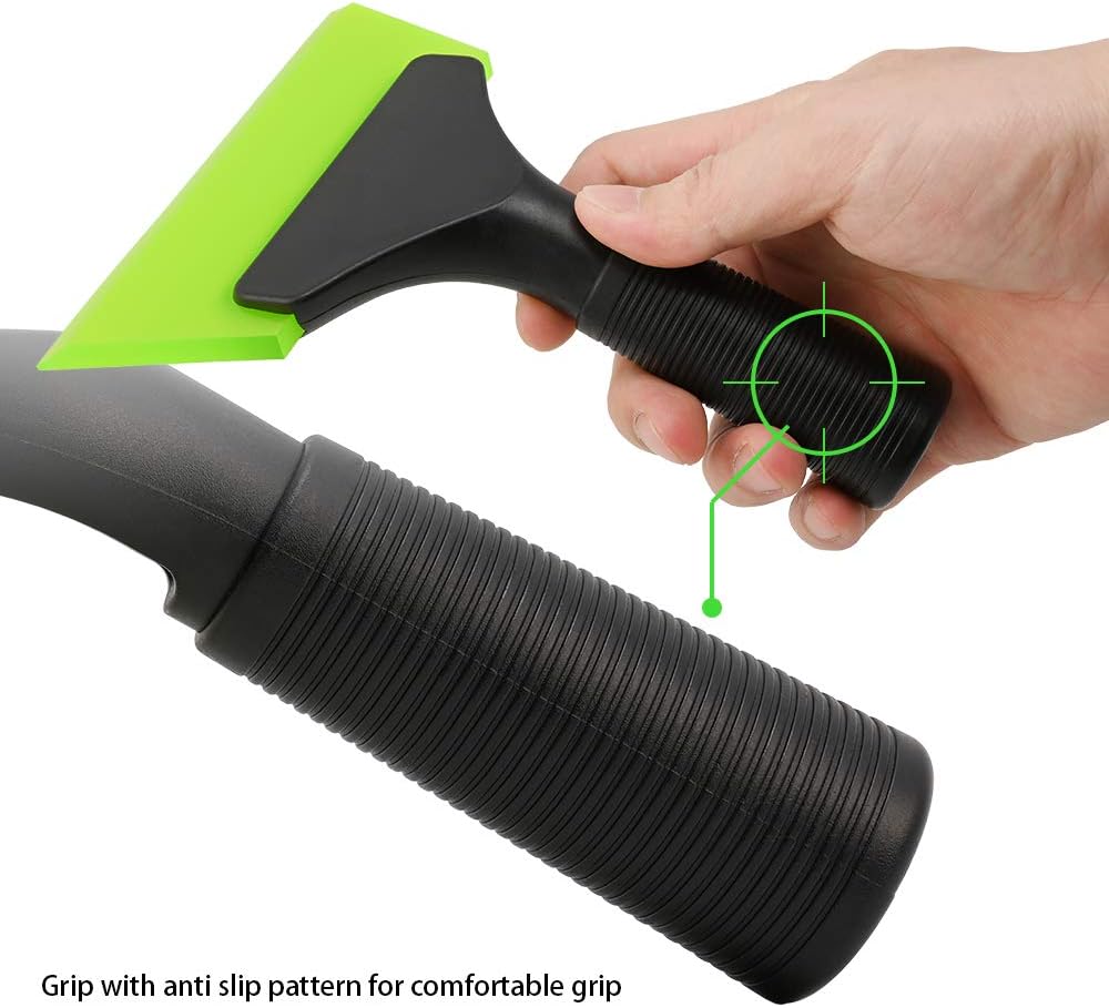 FOSHIO Squeegee Scraper Shower Mirror Glass Wiper Window Cleaner with 1 Extra Rubber Blade Non-Slip Handle for Auto Window Tint Tool Home