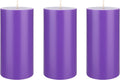 Mega Candles 3 pcs Unscented Solid Lavender Pillar Candles, Hand Poured Premium Wax Candle 3 Inch x 6 Inch, Home Décor, Spas, Weddings, Occasions, Party, Centerpieces, Holidays, Vigils, Prayers