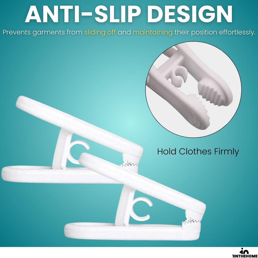 Multi-Purpose Hanger Clips (24 Count) White (Pack of 2)