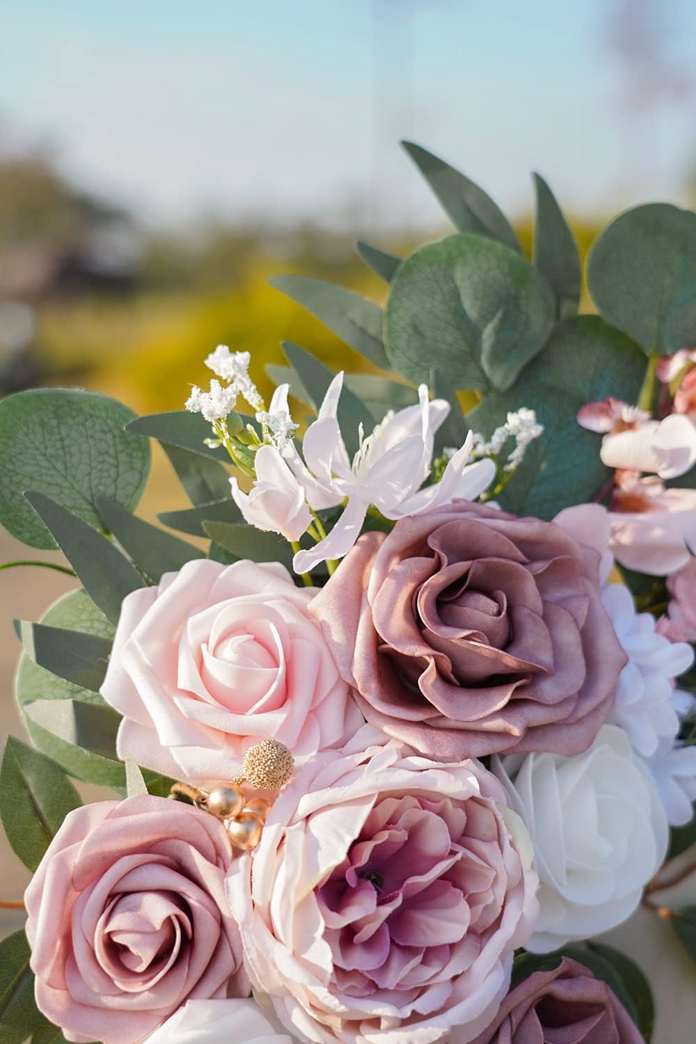 ponatia Small Artificial Wedding Arch Flowers Set of 2