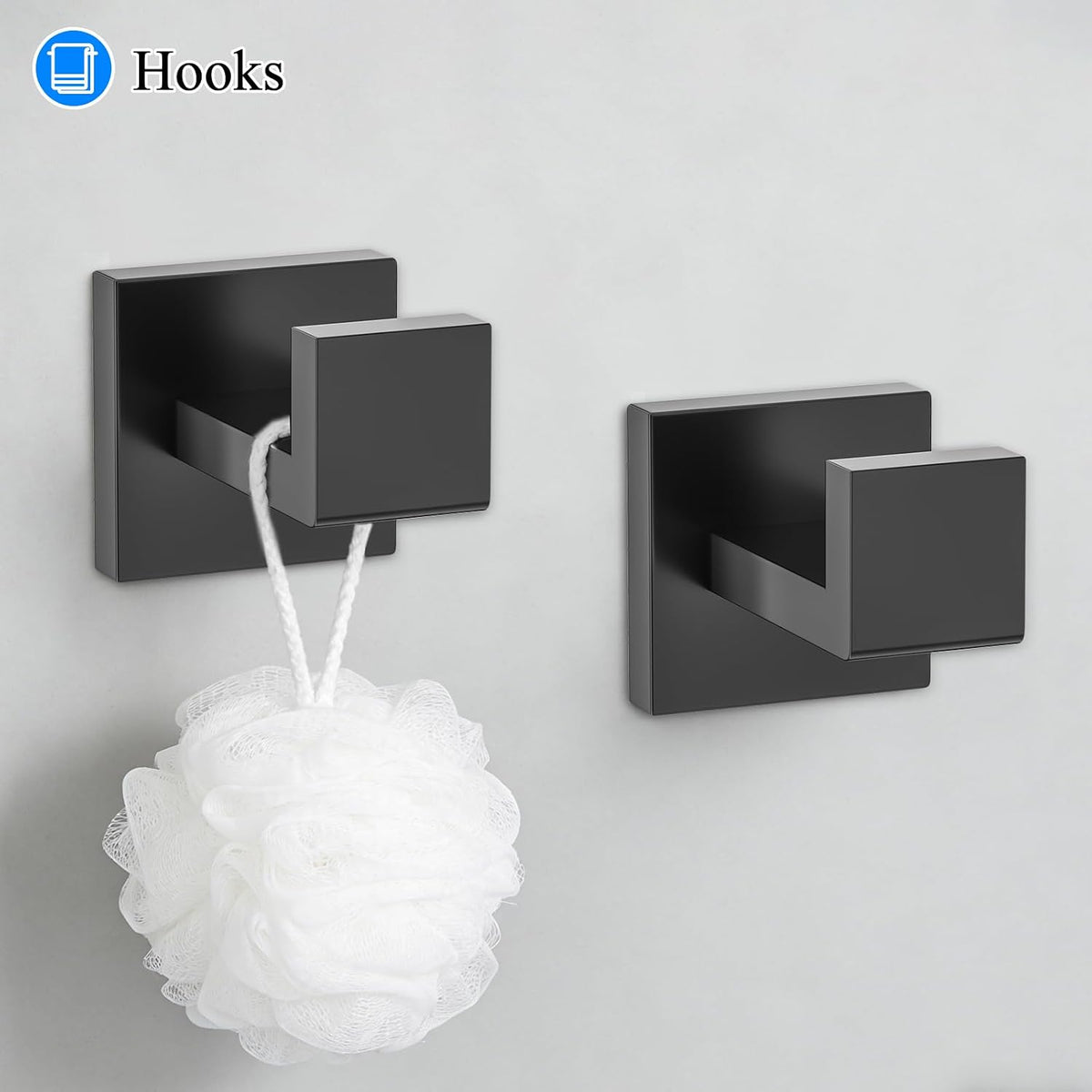 10-Piece Black Bathroom Hardware Set Towel Bar Set for Bathroom 23.6 inch