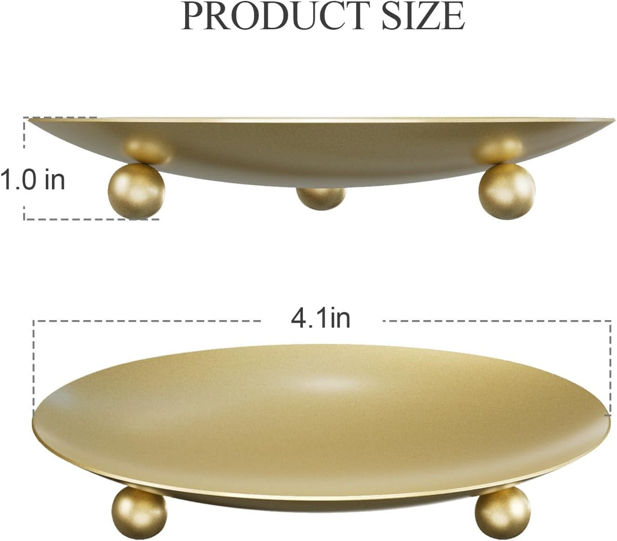 Apsways 6 Pcs Gold Pillar Candle Holders for Dinner Party, Wedding