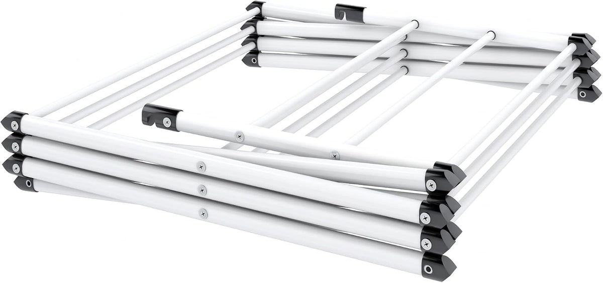 Honey-Can-Do 3-Tier Compact Clothes Drying Rack, 16 ft, No Assembly, White