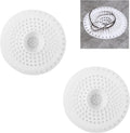 White Drain Hair Catcher Shower Drain Cover Hair Catcher Bathtub Drain Hair Catcher Silicone Tub Hair Catcher Drain Protector