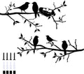 2pcs Metal Birds Wall decor,Birds on branch Silhouette wall art