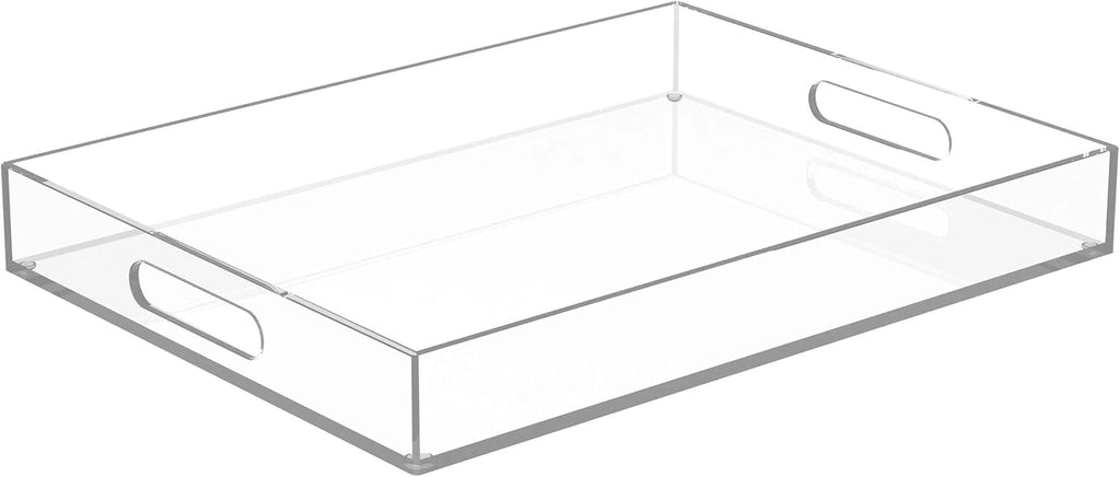 ATZYmolin 16"x12" Large Acrylic Serving Tray, Vanity Platter, Clear