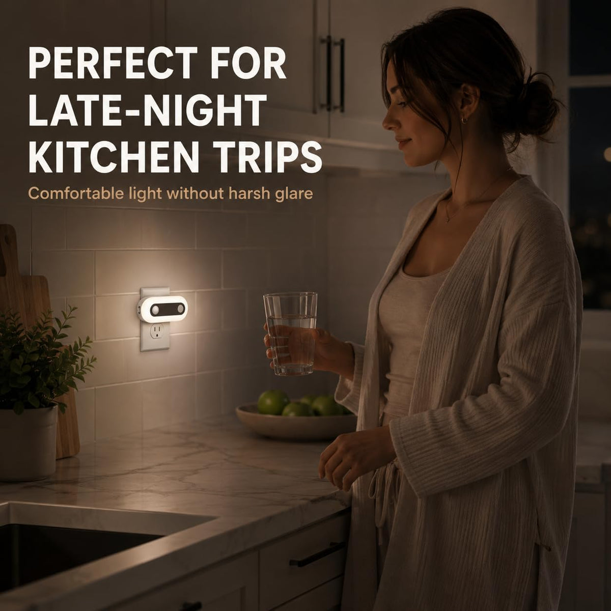 Plug In Night Light with Motion Sensor and Dusk to Dawn