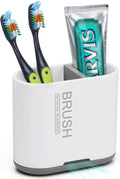 Toothbrush Holders Toothpaste Organizer for Bathrooms, White, Small