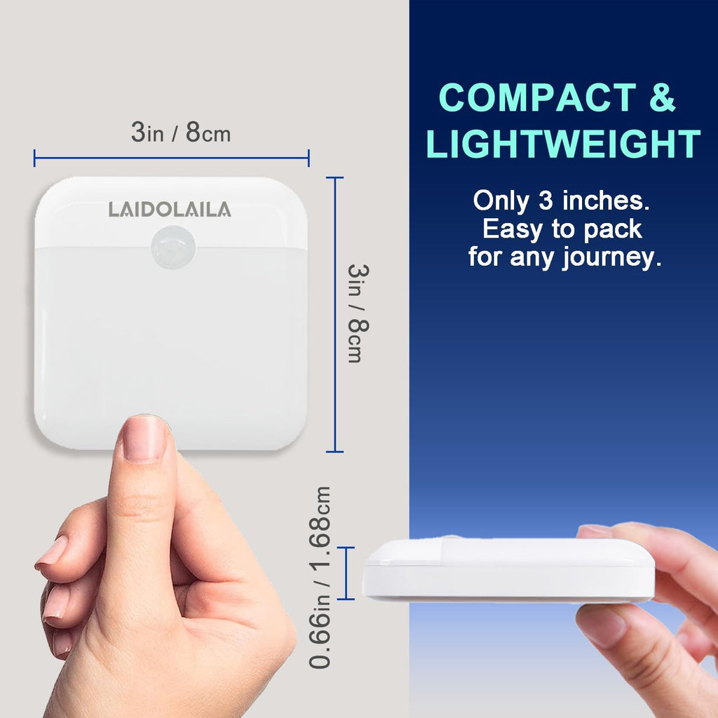 2 Pcs Magetic Night Light Motion Sensor Cruise Ship Approved with USB Cable LED Rechargeable Battery for Indoor Use in Bathroom Hallway Cabin Toilet Bed Stair for Travel Cruise Essentials 2026