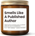 Gifts for Authors, Congrats New Author Gift for Women Men, Lavender Candle