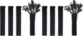 JOTO 8 Pack Cable Management Sleeve, 19-20 Inches Cord Organizer System with Zipper for TV Computer Office Home Entertainment, Flexible Cable Sleeve Wrap Cover Wire Hider System -Black