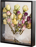 Wooden Dried Flower Photo Frame Dried Flower Display Stand Decorative Floating Photo Frame,Double Sided Plexiglass Shadow Box Picture Frame,for Display Dried Flowers,Handicrafts(black-8x12)