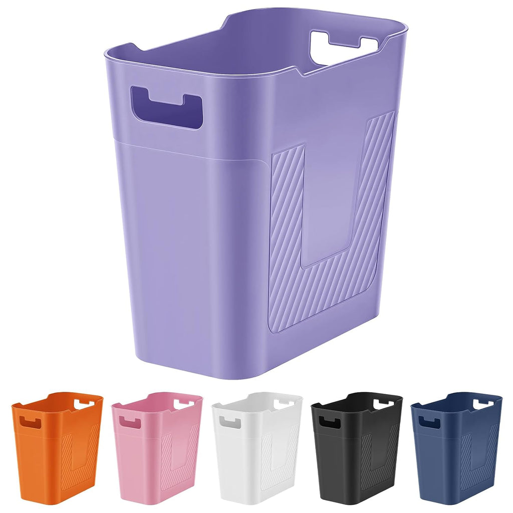 Small Purple Trash Can Wastebasket 2.2 Gallon Badroom Garbage Can