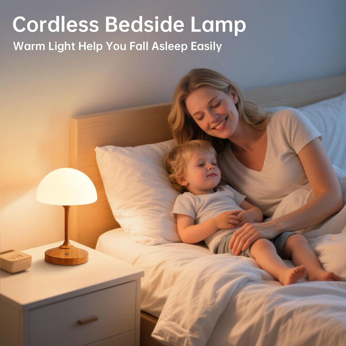 Dawnwake Mushroom Lamp Cordless Lamp for Bedroom-Shower Lamp Waterproof