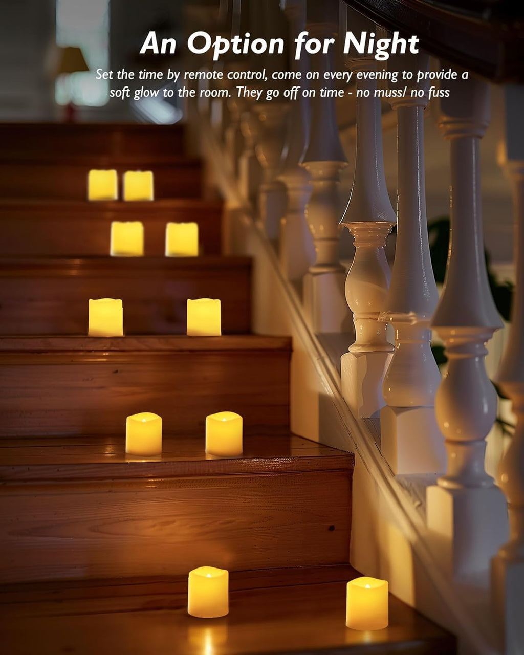 Homemory 24 Pack Flameless LED Votive Tealight Candles with Timer Remote