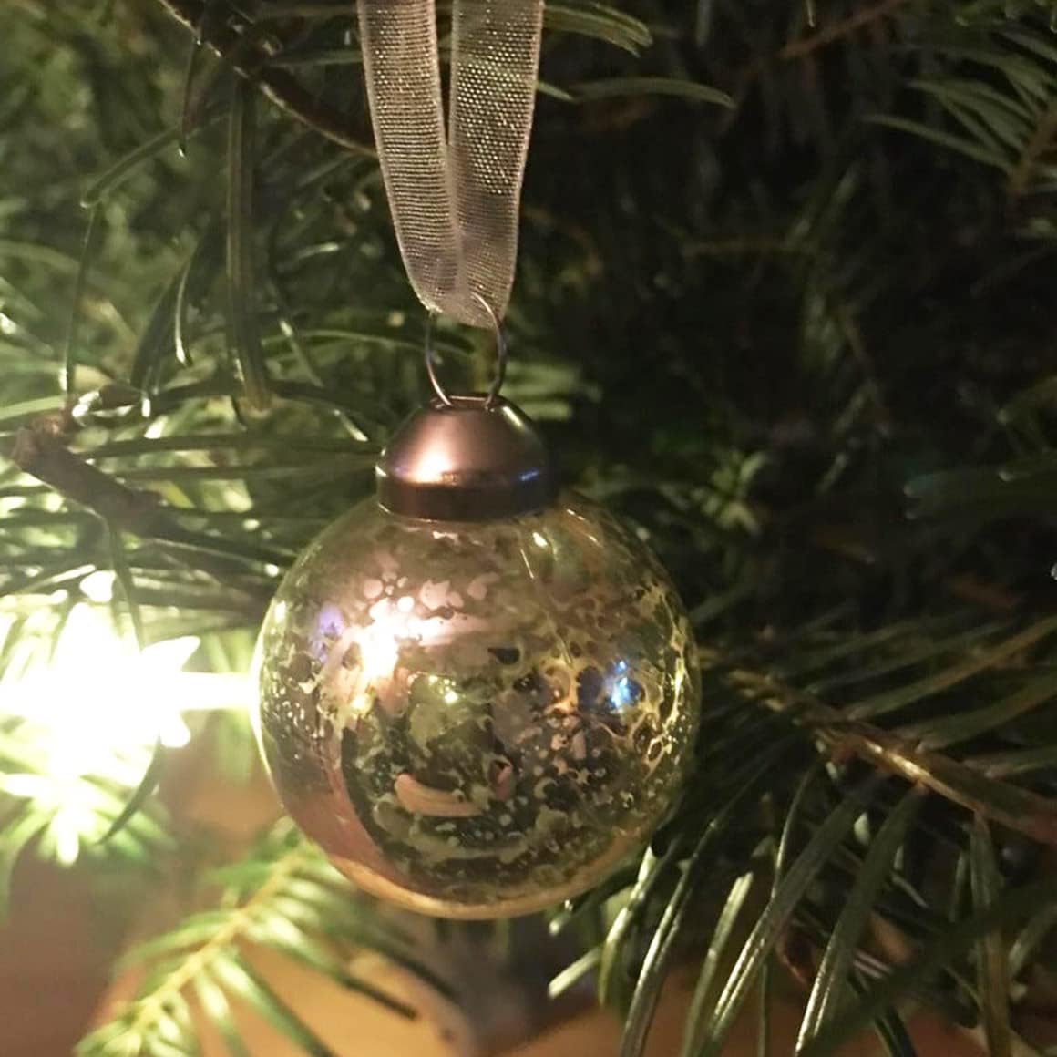 Christmas Ball Ornaments Mercury Glass Drop Ornaments Holiday Trees Wreaths & Garland Decor Silver Color Size: 1.57''-5.39''(17 Pieces)