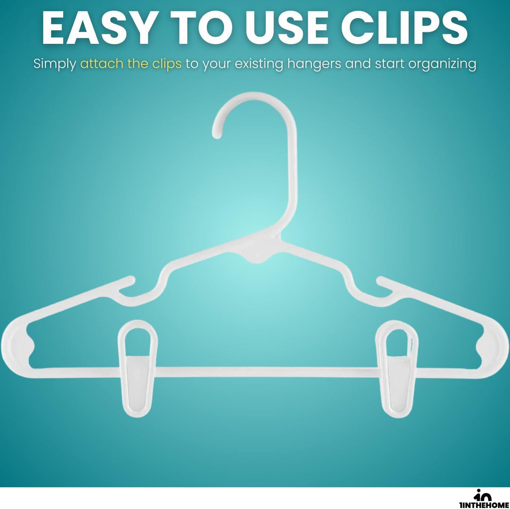 Multi-Purpose Hanger Clips (24 Count) White (Pack of 2)
