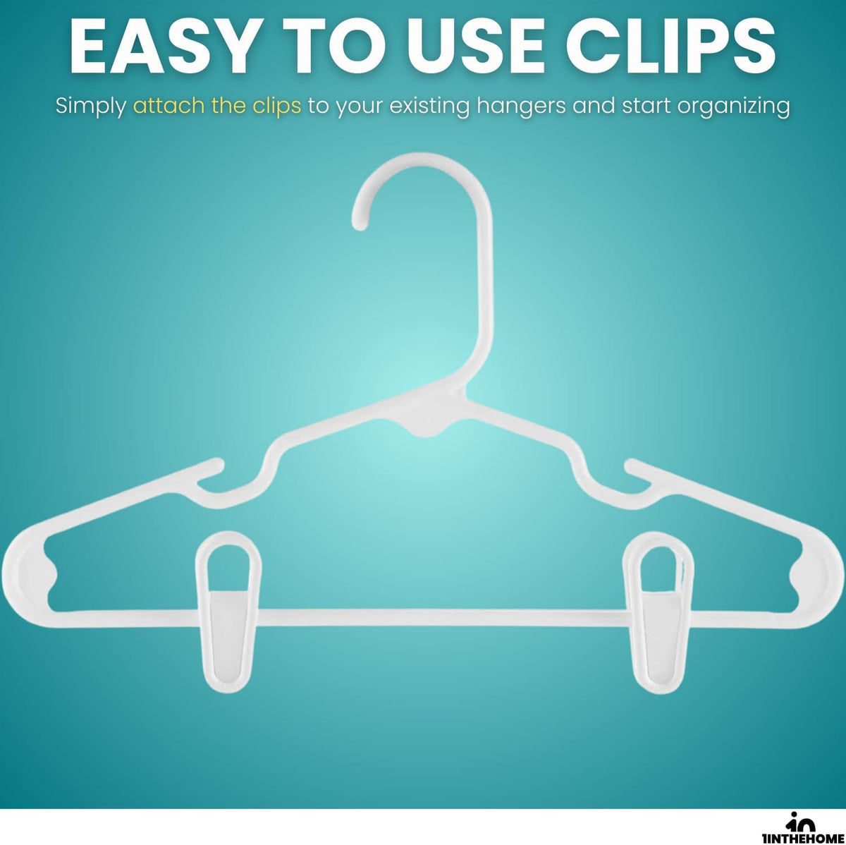 Multi-Purpose Hanger Clips (24 Count) White (Pack of 2)