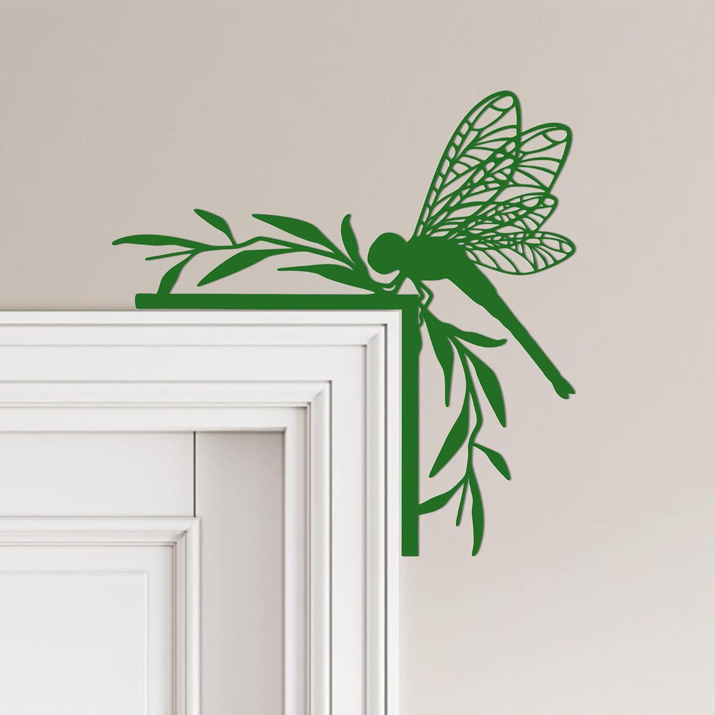 Rajukit Green Dragonfly Wall Art, Door Frame Decor
