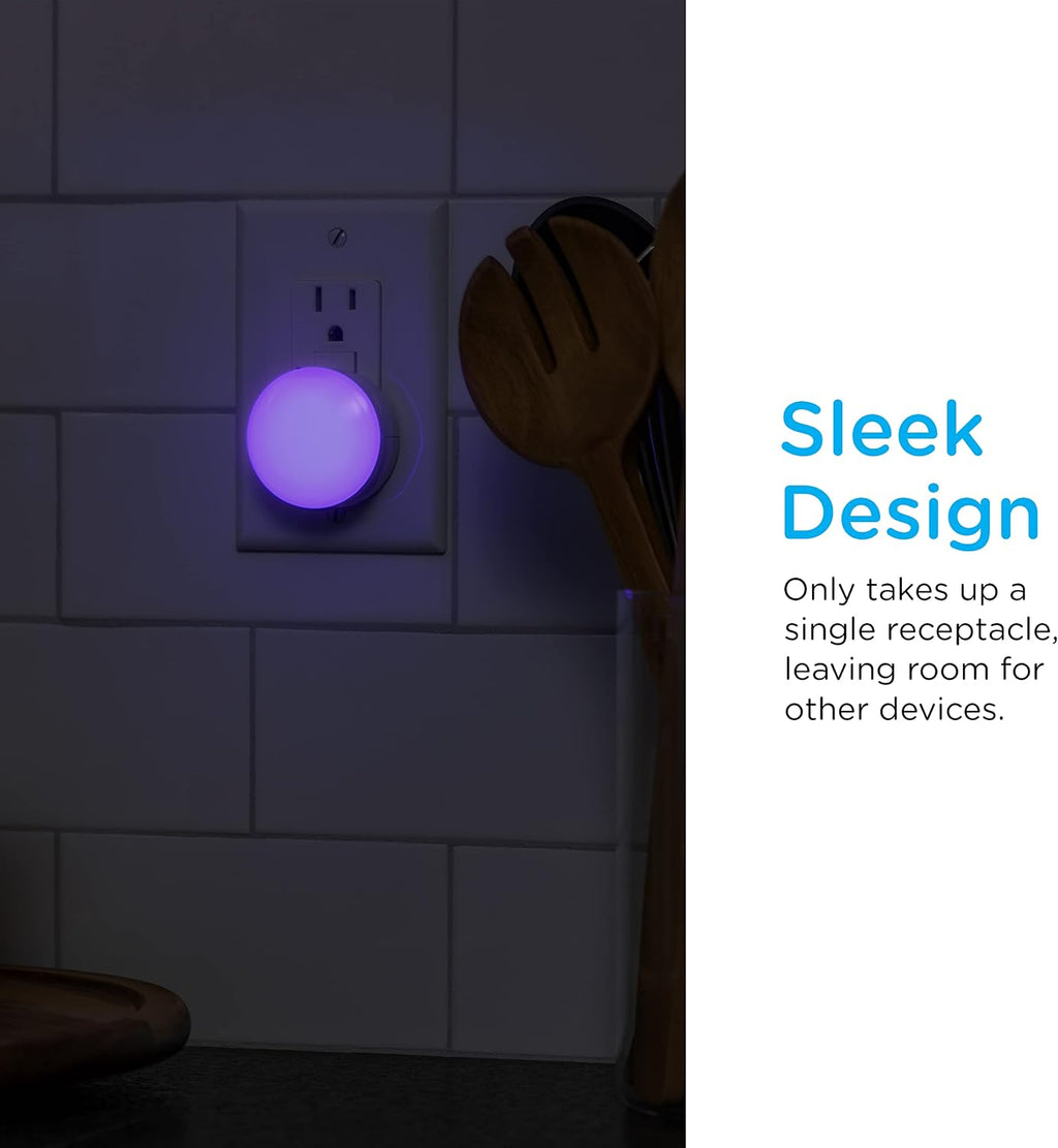 Lights By Night Color-Changing LED Night Lights Plug into Wall, 4-Pack