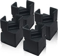 Huakaile 4Pcs Adjustable Furniture Risers 2In with Screw Clamp, Sturdy Desk Risers for Desk Legs, Bed Lifts Risers Heavy Duty, Table Risers for Chair Frame Width from 0.8-1.6in, Supports 4409lbs