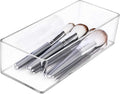 JessLab Acrylic Makeup Organizer, 1-Compartment Clear Bathroom Drawer Tray