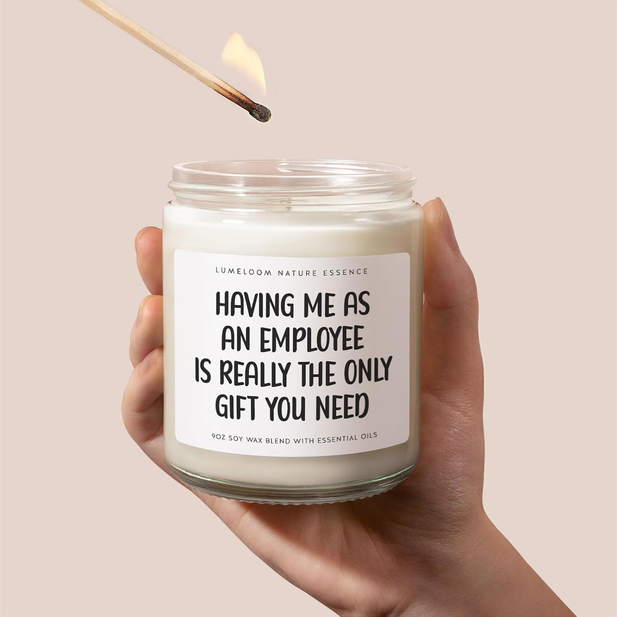 LUMELOOM Boss Gifts for Women, Men - 9oz Lavender Scented Soy Wax Candle
