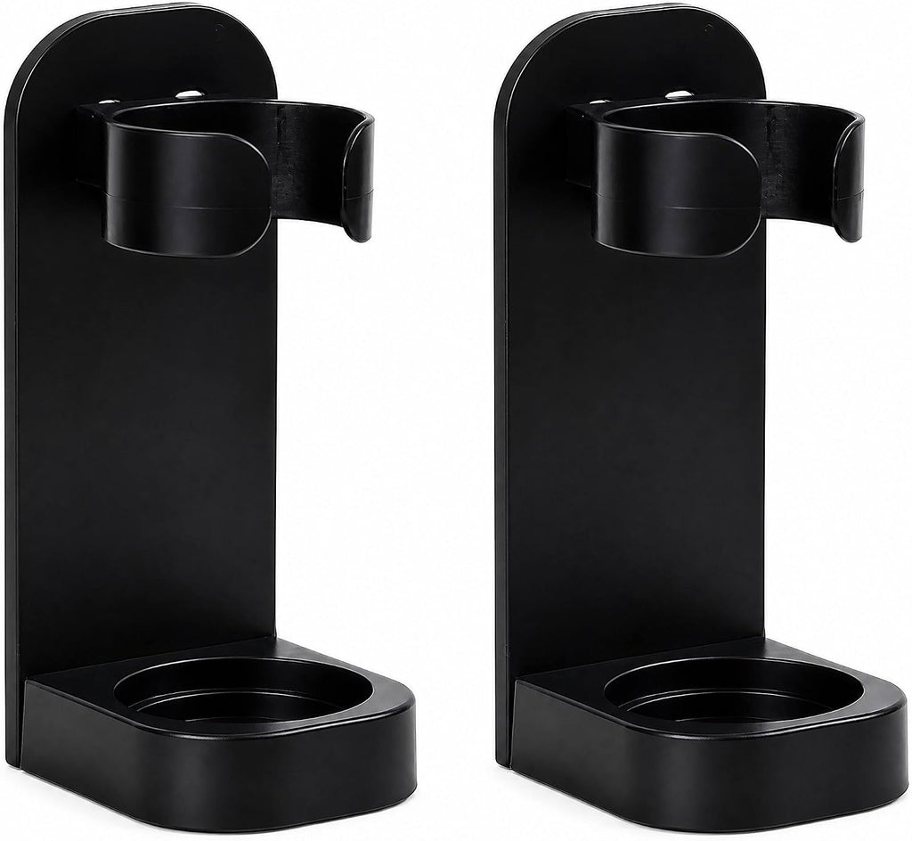 Electric Toothbrush Holders for Bathroom, Electric Toothbrush Organizer, Bathrooms Toothbrush Storage for Shower Space-Saving, Mirror Toothbrush Holder Wall Mounted, ABS (Black)