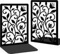 Flower Vine Twining Iron Metal Bookends for Shelves Elegant Book Ends Decorative Books, Desk Organizer Bookend for Book Display, Non-Slip Bookend for Library Office Home Decor