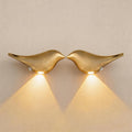 GDQ 2‑Pack Gold Bird‑Shaped Motion Sensor LED Rechargeable Wall Night Light