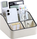 Remote Control Holder, Nightstand Organizer, Desk Caddy (Cream)