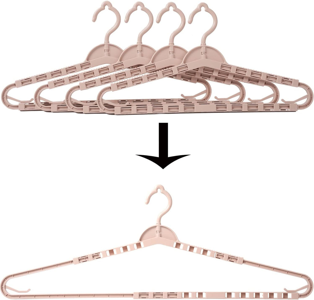 Foshine 4 Pack Extra Large Hangers Enlarge Adjustable Shoulder 16.5"-26"