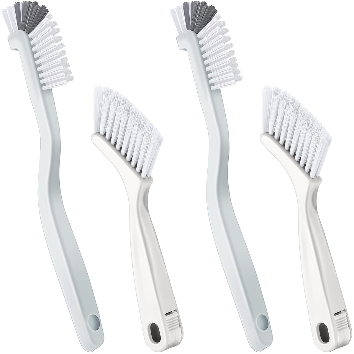 Patelai 4 Pcs Cleaning Brush Sets Small Scrub Household Use, White