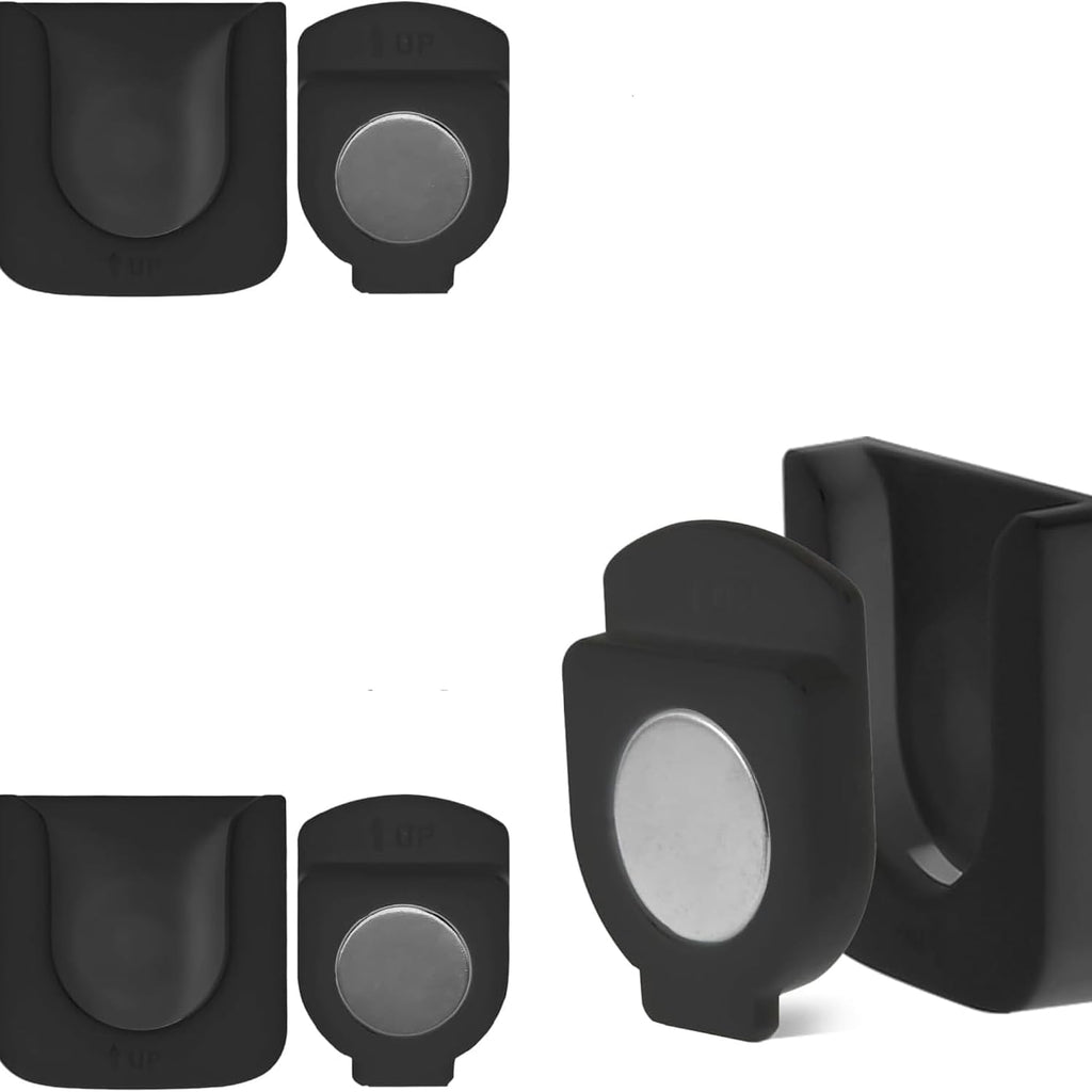 Magnetic Remote Control Bracket - Wall Mounted, Easy to Install No Drilling Required - Suitable for Home, Office & School Use (3 pcs) Black