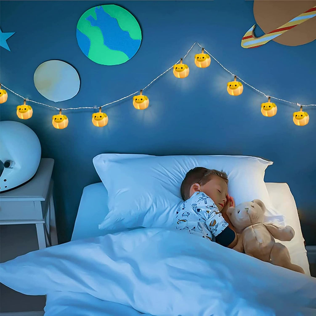 Cute Painted Sheep Night Light LED Sheep Ornaments String Lights Black Sheep Fairy Light Battery Powered Indoor Outdoor Party Decor Night Light (20LED, Dumpling Sheep)