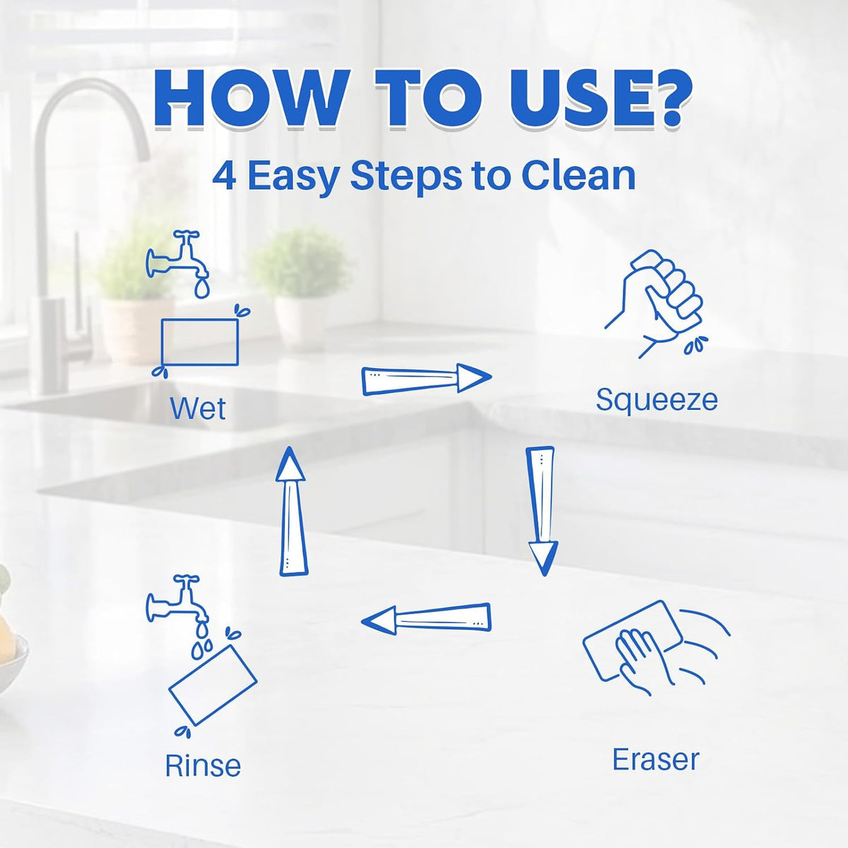 Glass Cooktop Cleaner Sponge, 2X Density Magic Sponge Eraser, 10 Pack