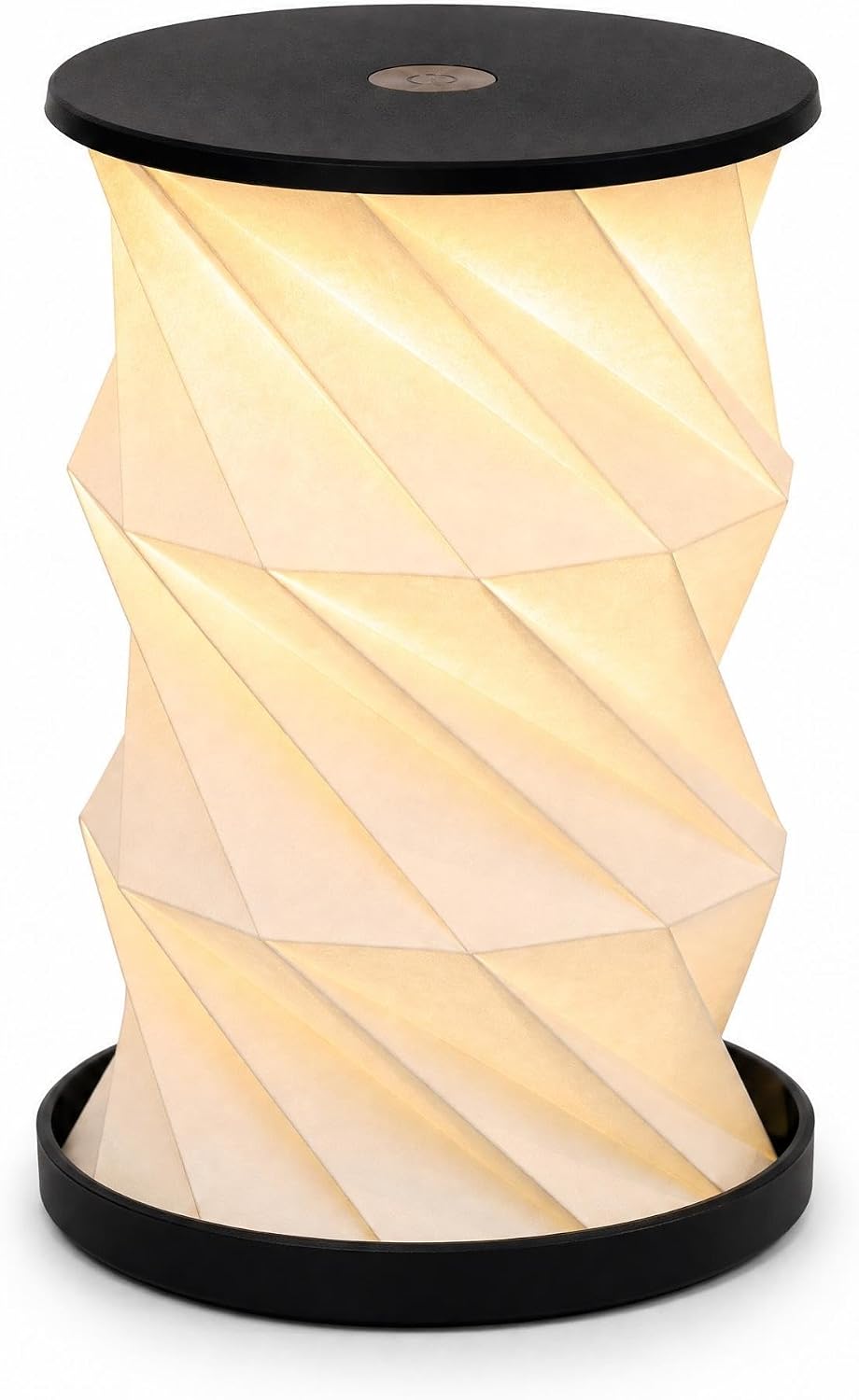 LONRISWAY Portable Travel Paper Lamp with Touch Dimmer, Rechargeable Foldable LED Table Lamp, Warm Light Battery Powered Night Light for Bedroom, Living Room, Camping, Gift for Women Men